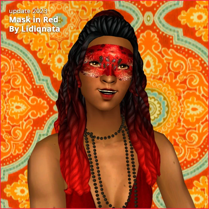 red mask by lidiqnata for sims 2